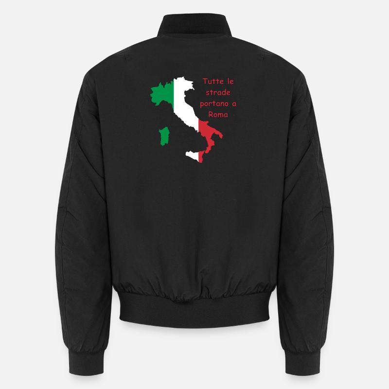 Italian flag with slogan Unisex Bomber Jacket