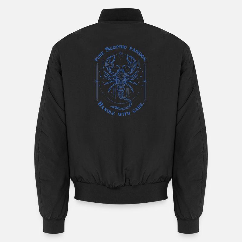 Skorpion Leidenschaft Sternzeichen Geschenk Astrologie Kunst Unisex Bomberjacke