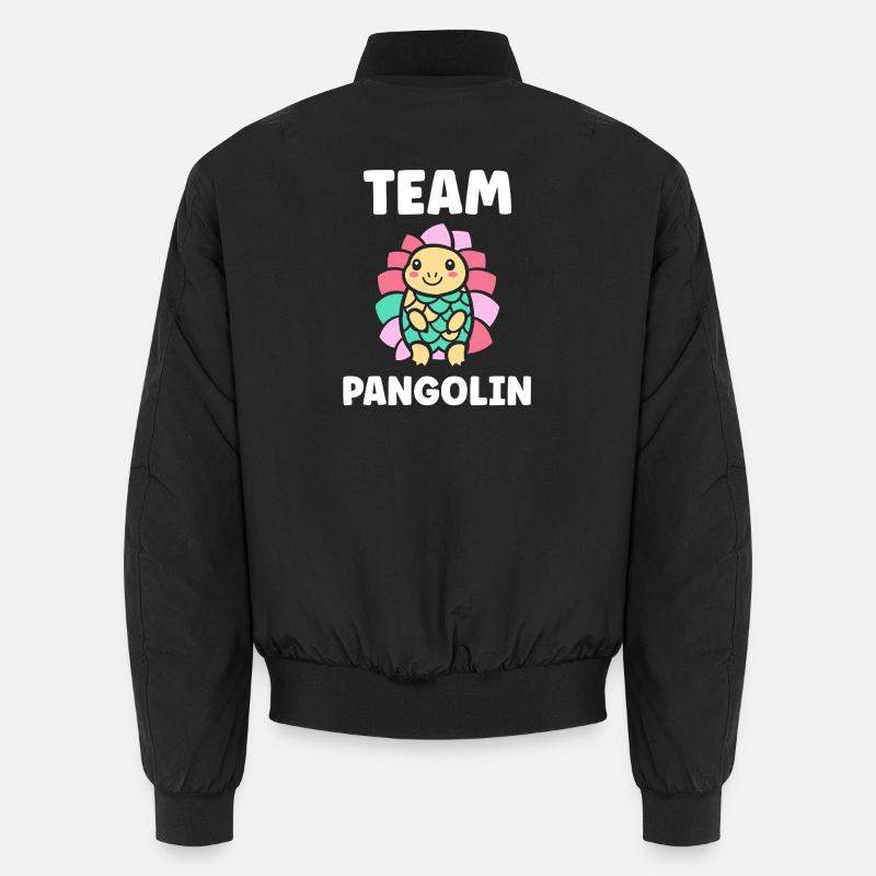 Pangolin Pastel Team - Unisex Bomber Jacket - black
