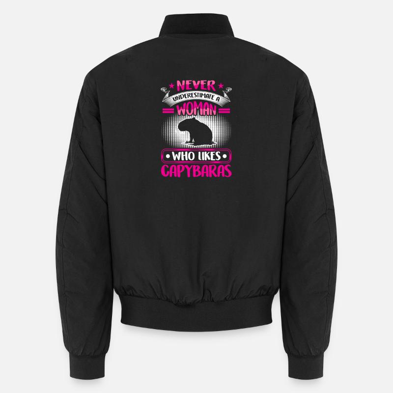 Capybara underestimate capybara Unisex Bomber Jacket