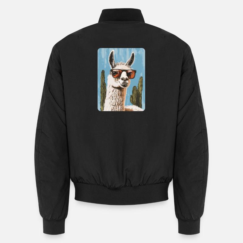 lama - Unisex Bomber Jacket - black