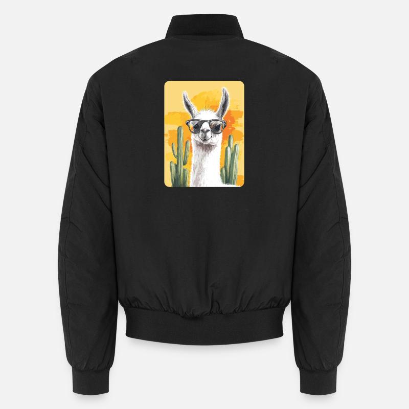 lama - Unisex Bomber Jacket - black