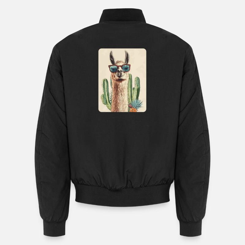 lama - Unisex Bomber Jacket - black