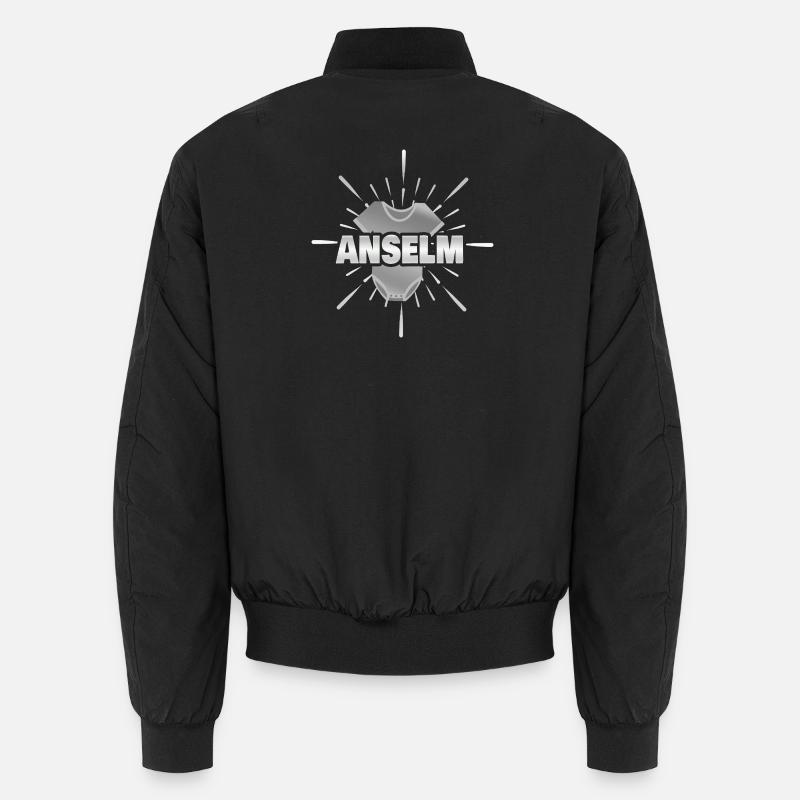 Gift for Anselm - Unisex Bomber Jacket - black