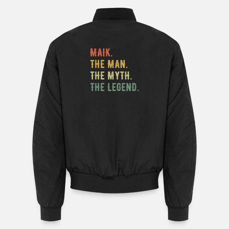 Michael Maik Vorname Kurzform Man Myth Legend Unisex Bomberjacke