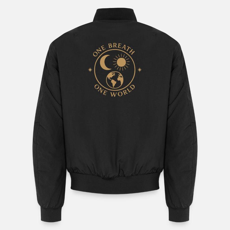 One Breath, One World – Mindfulness & Balance Unisex Bomber Jacket