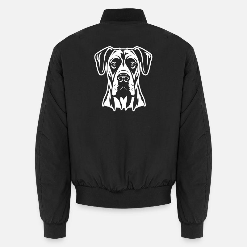 Great Dane Hund - Unisex Bomberjacke - Schwarz