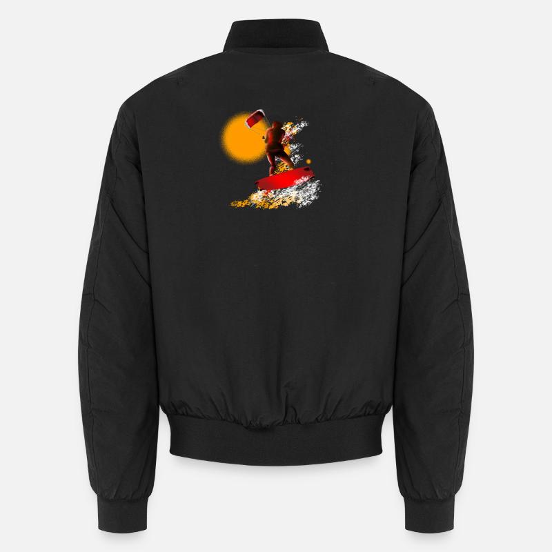 Kite Surfer Farbexplosion Print Unisex Bomberjacke