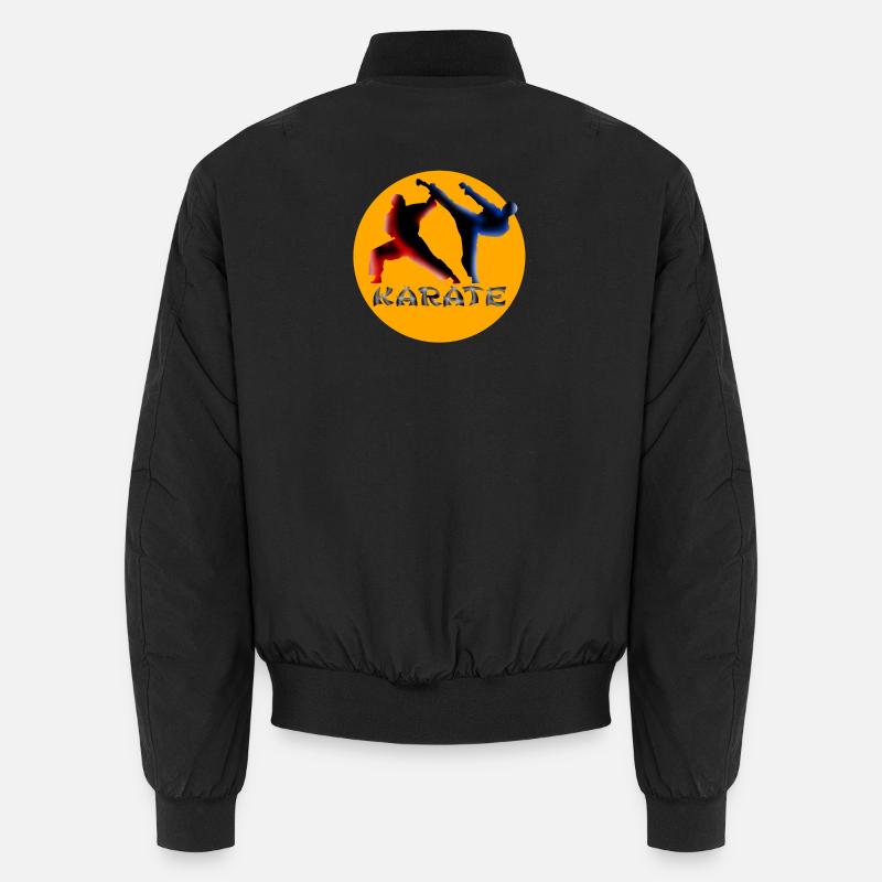 Martial Arts Dynamics Karate Silhouette - Unisex Bomber Jacket - black