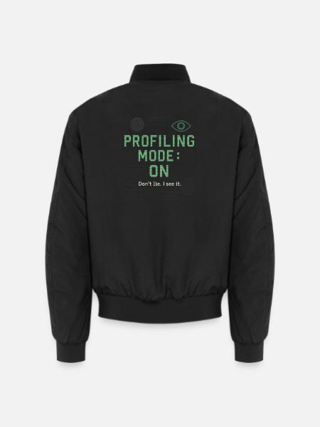 Profiling Mode: ON – True Crime & Mindhunter Shirt - Unisex Bomberjacke - Schwarz