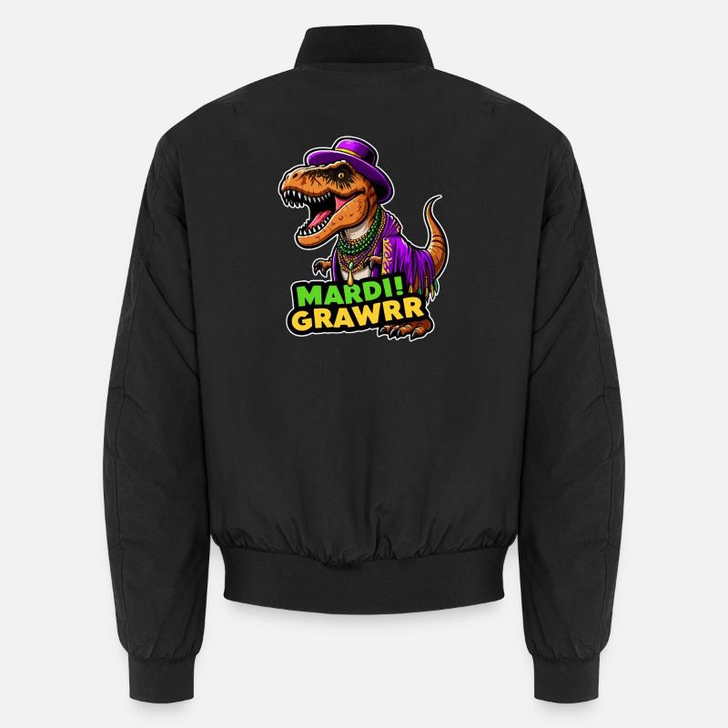 T Rex Carnaval Mardi Gras - Bomber unisexe - noir