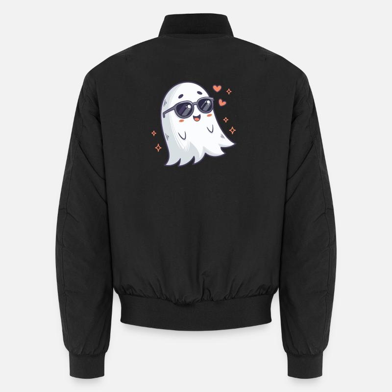 Cool Ghost Sunglasses - Unisex Bomber Jacket - black