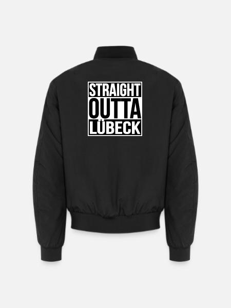 Straight Outta Lübeck - Unisex Bomberjacke - Schwarz