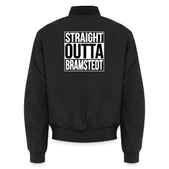 Tout droit sorti de Bramstedt - Bomber unisexe - noir - Dos - AI Model Male 185 light (185cm)