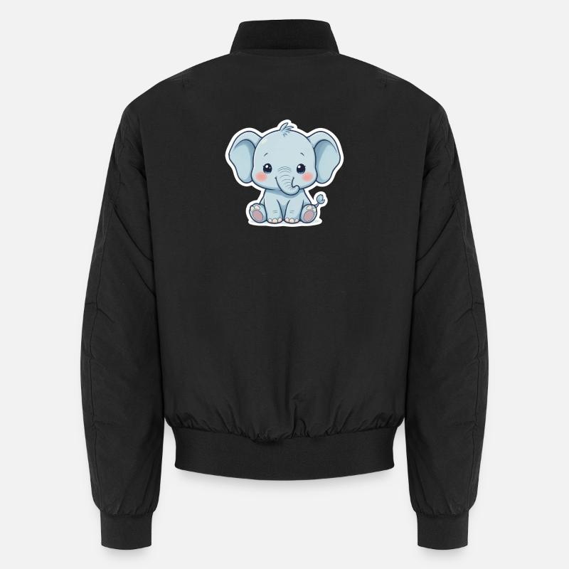 Autocollant éléphant bébé bleu Bomber unisexe