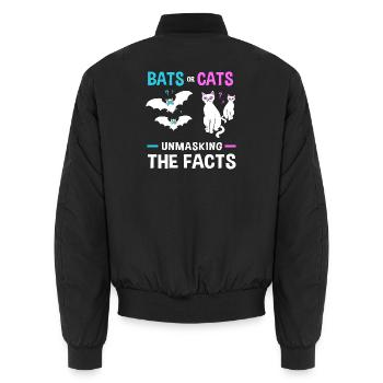 Halloween Gender Reveal - Unisex Bomberjacke - Schwarz - Hinten - AI Model Male 185 light (185cm)