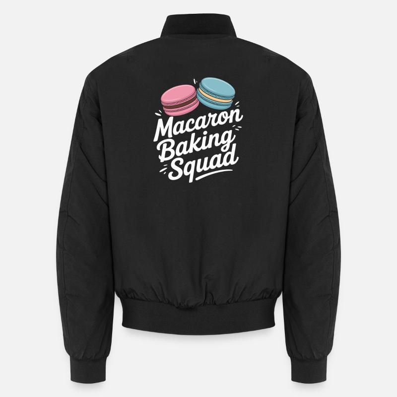 Macaron French Desserts - Unisex Bomber Jacket - black