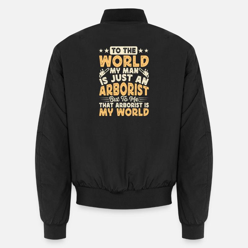 Baumpfleger Holzarbeiter Waldarbeiter Geschenk - Unisex Bomberjacke - Schwarz