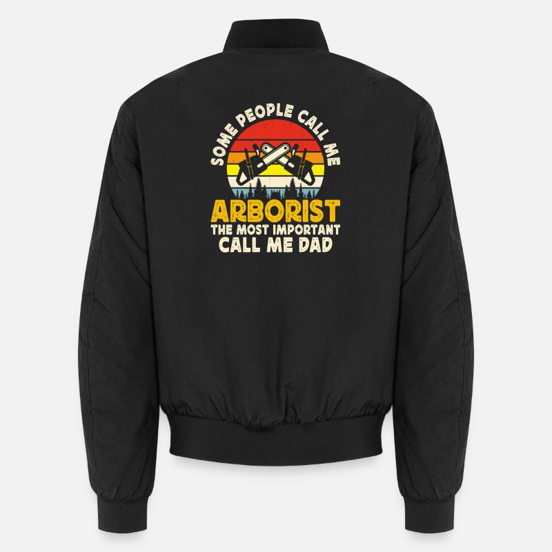 Arborist Arborist Father Gift - Unisex Bomber Jacket - black