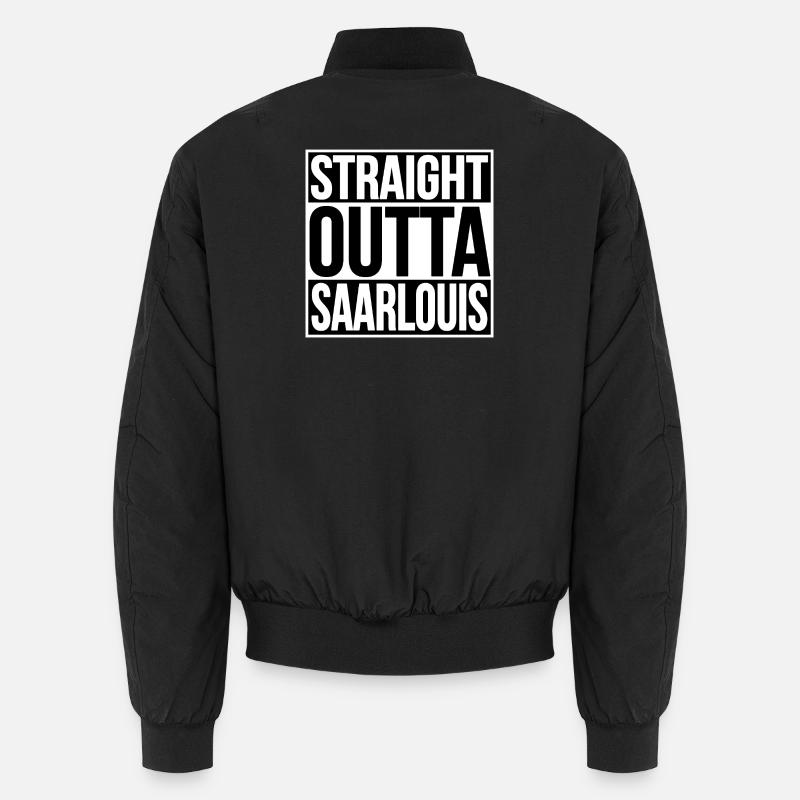 STRAIGHT OUTTA Saarlouis - Unisex Bomber Jacket - black