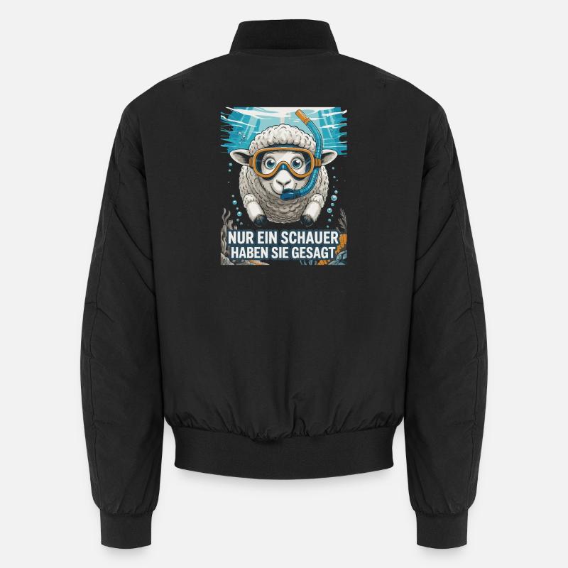 Nur ein Schauer – Lustiges Schaf Design Unisex Bomberjacke