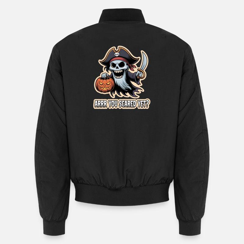 Pirate Boo – Spooky Cute Halloween Ghost sword Unisex Bomberjacke