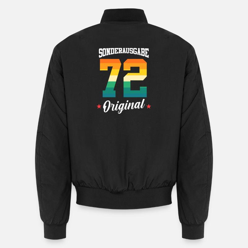 72 Anniversaire - Bomber unisexe - noir