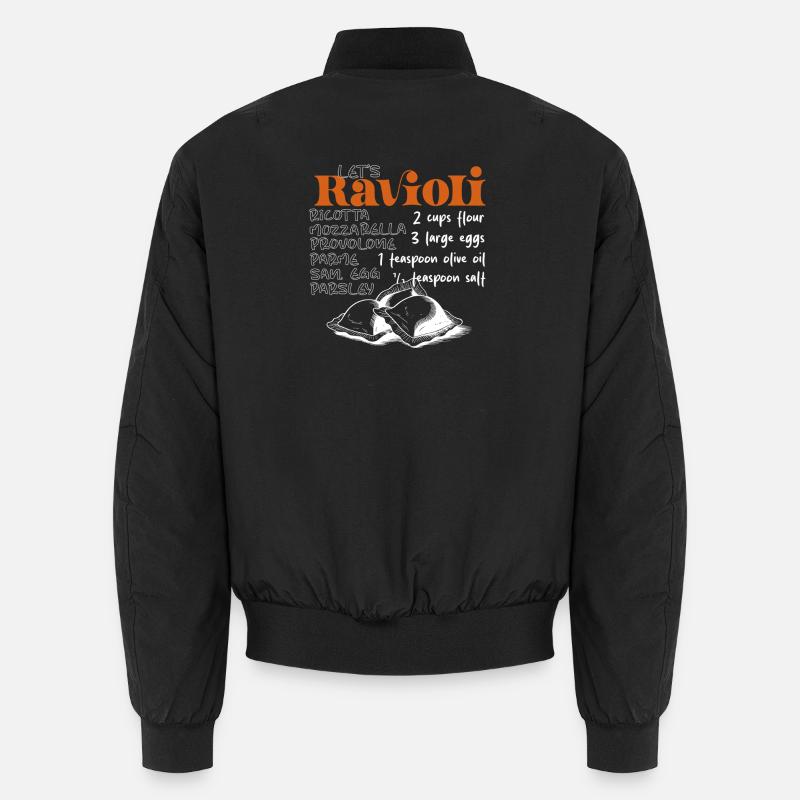 Raviolis - La recette - Bomber unisexe - noir