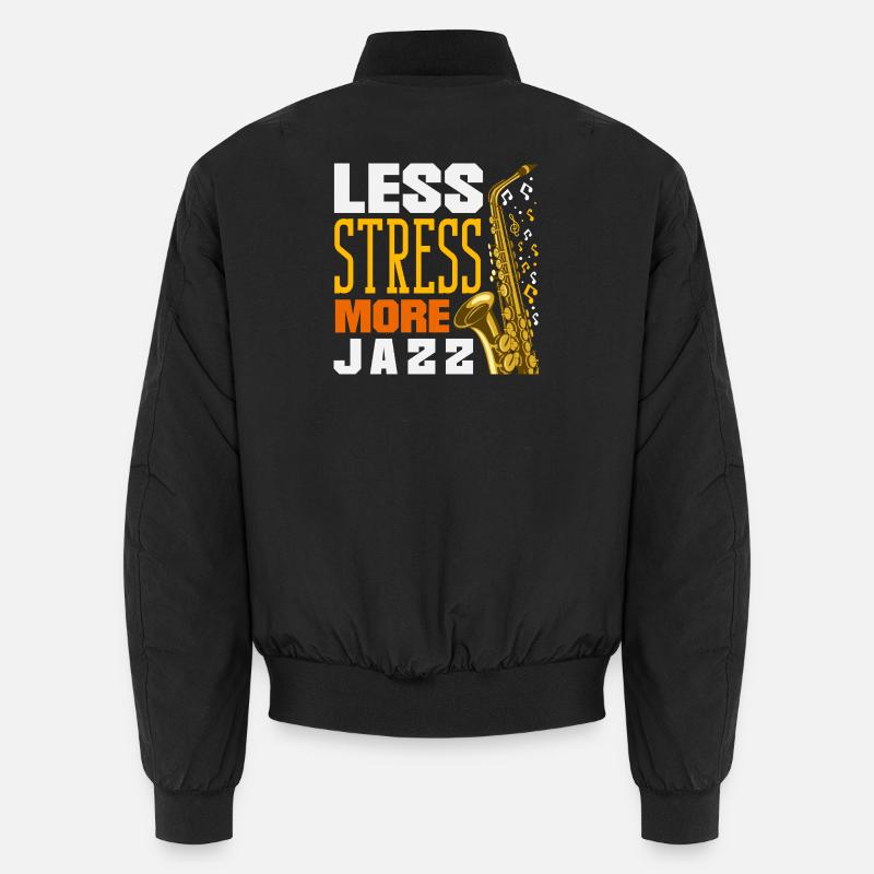 Saxophone - Unisex Bomber Jacket - black