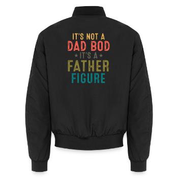 Vaterfigur: Kein Vater Bod - Unisex Bomberjacke - Schwarz - Hinten - AI Model Male 185 light (185cm)