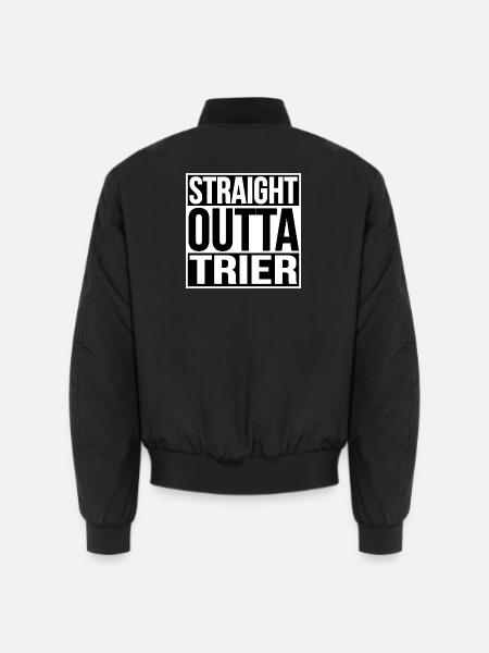 STRAIGHT OUTTA TRIER - Unisex Bomberjacke - Schwarz