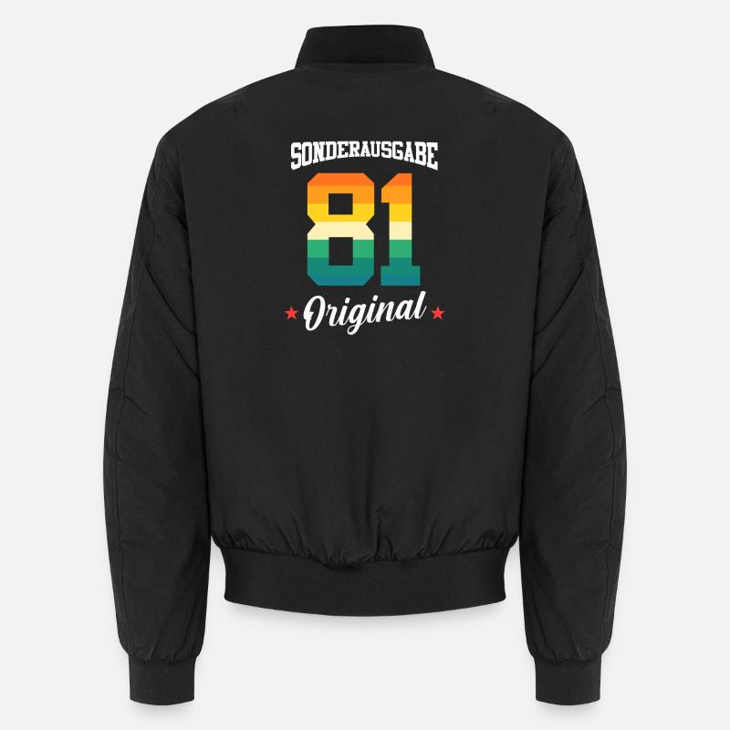 81 Birthday - Unisex Bomber Jacket - black