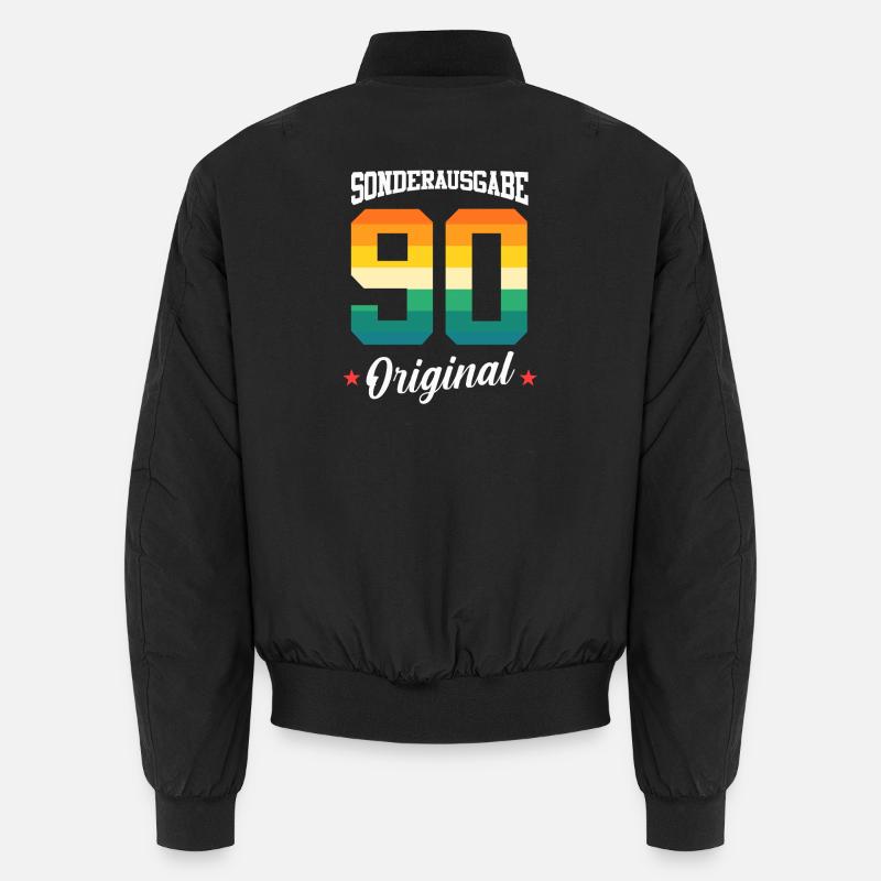 90 Birthday - Unisex Bomber Jacket - black