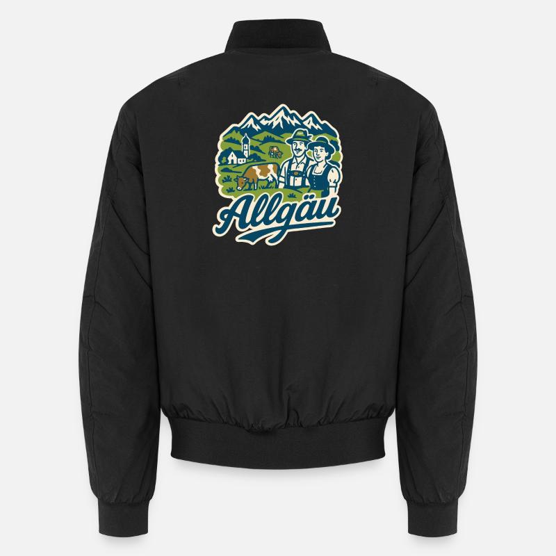 Allgäu Alpen Landschaft - Unisex Bomberjacke - Schwarz