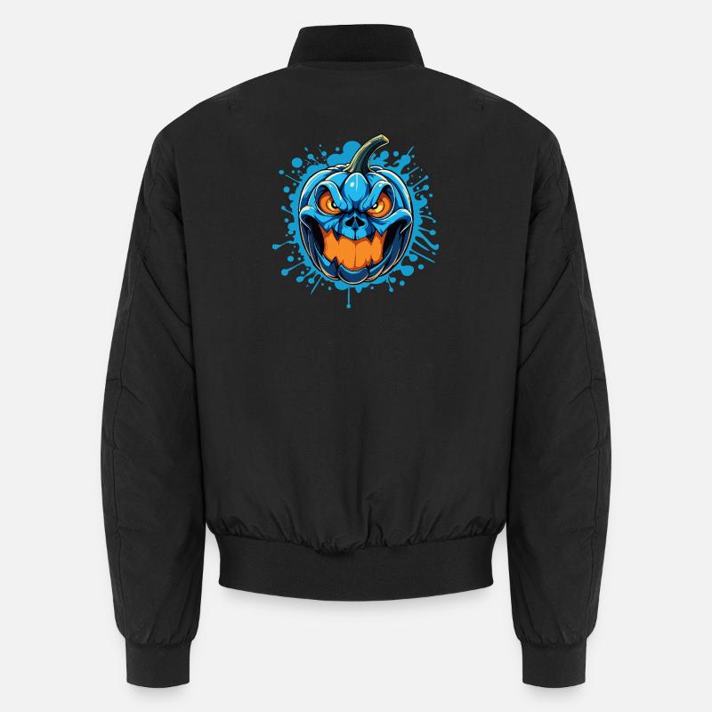 ANGRY PUMPKIN - Unisex Bomber Jacket - black