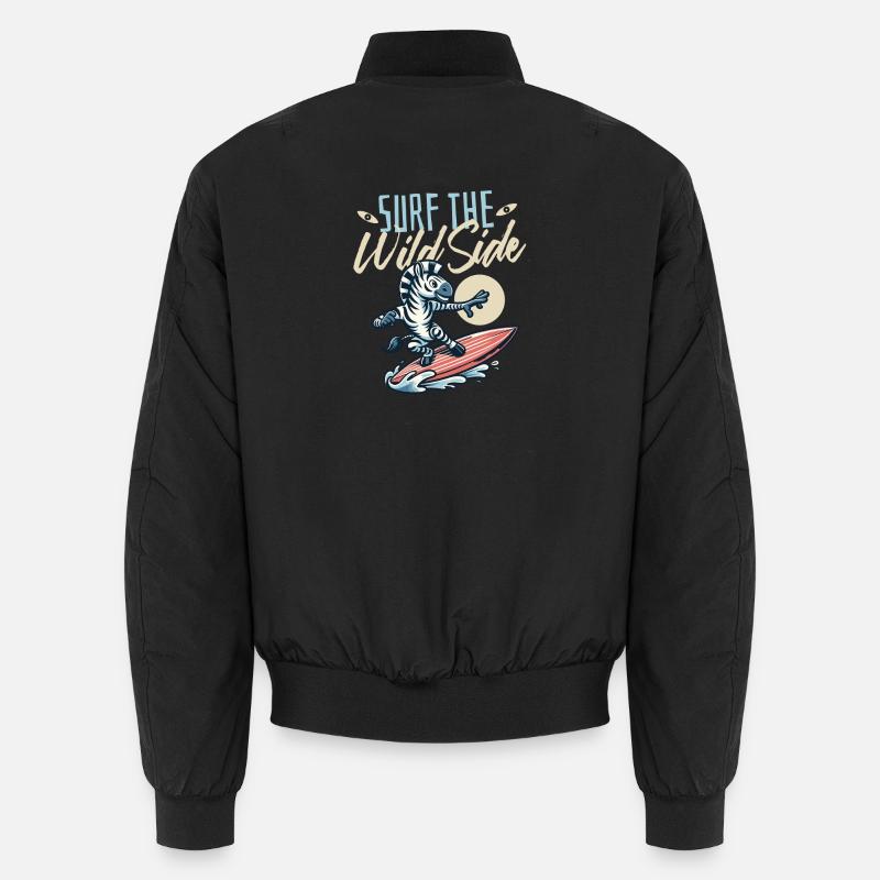 Surfen Sie auf der wilden Seite Unisex Bomberjacke