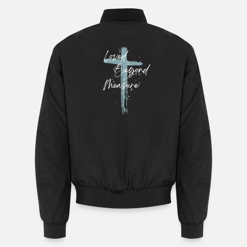 Loved Beyond Measure – Faith Design - Unisex Bomber Jacket - black