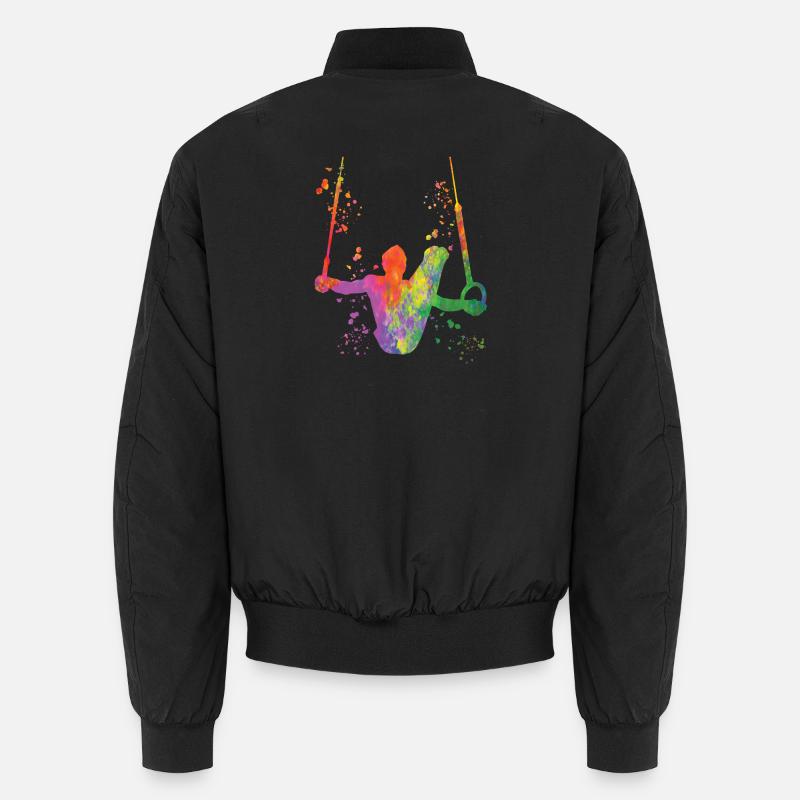Kunstturner Ringe Kunstturnen - Unisex Bomberjacke - Schwarz