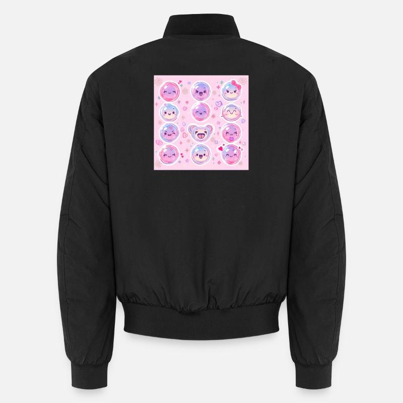 Pink Glow Pastel Kawaii Pattern Unisex Bomber Jacket