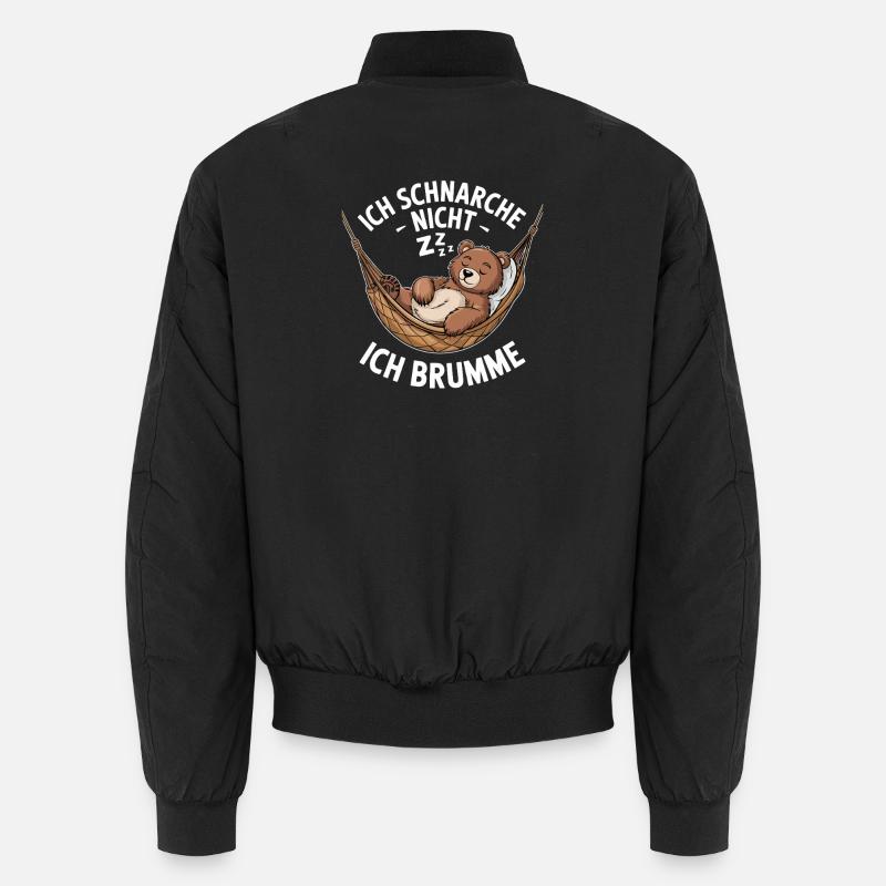 I Don't Snore I Buzz Bear Design Unisex Bomber Jacket