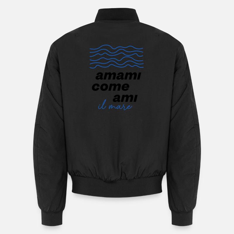 Blue Waves The Sea Design Unisex Bomber Jacket