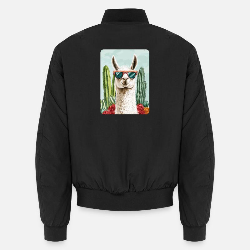 lama - Unisex Bomber Jacket - black