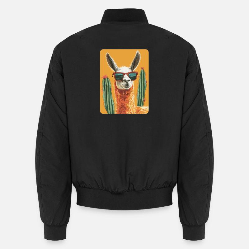 lama - Unisex Bomber Jacket - black