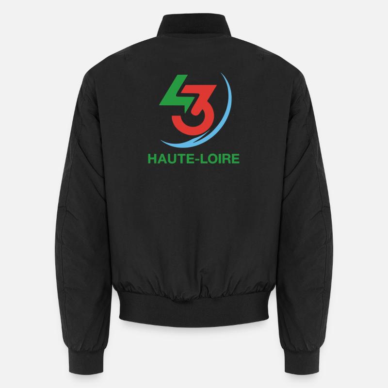 Emblem 43 Haute Loire - Unisex Bomber Jacket - black