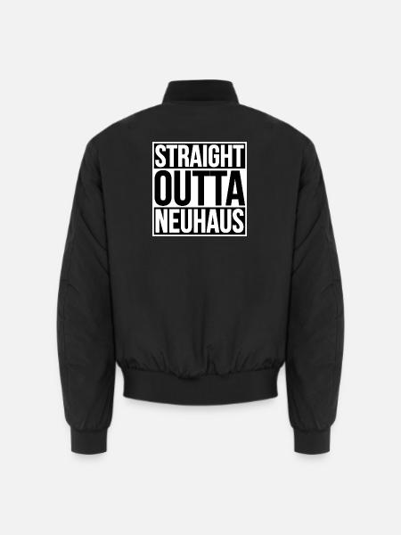 STRAIGHT OUTTA NEUHAUS - Unisex Bomber Jacket - black