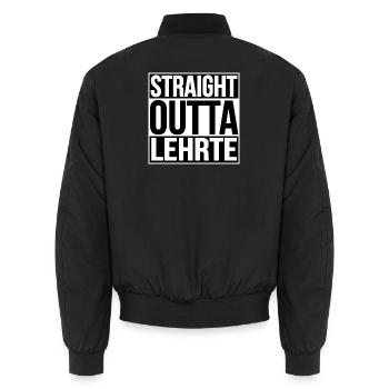 TOUT DROIT SORTI DE LEHRTE - Bomber unisexe - noir - Dos - AI Model Male 185 light (185cm)