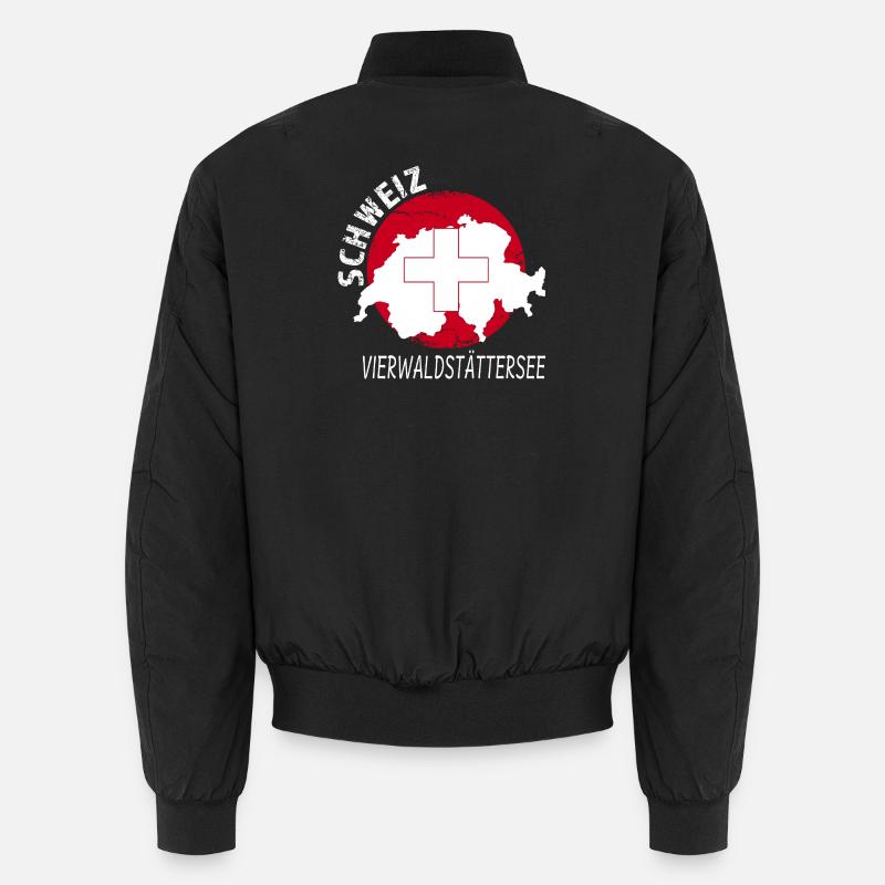Lake lucerne - Unisex Bomber Jacket - black