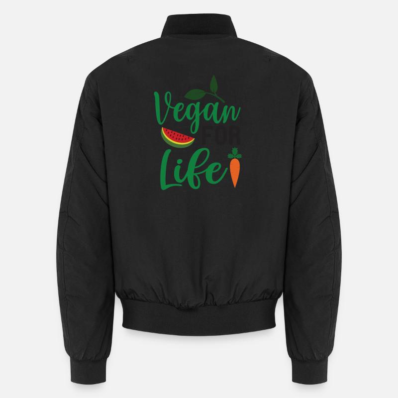Vegan fürs Leben - Unisex Bomberjacke - Schwarz