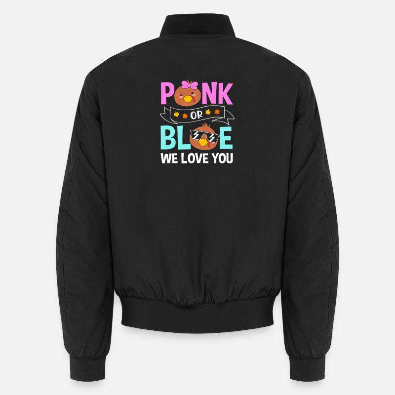 Thanksgiving Gender Reveal Werdende Mutter Unisex Bomberjacke