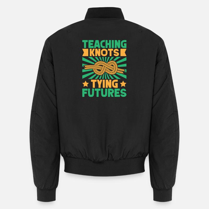 Chef scout enseignant les nœuds scout Bomber unisexe